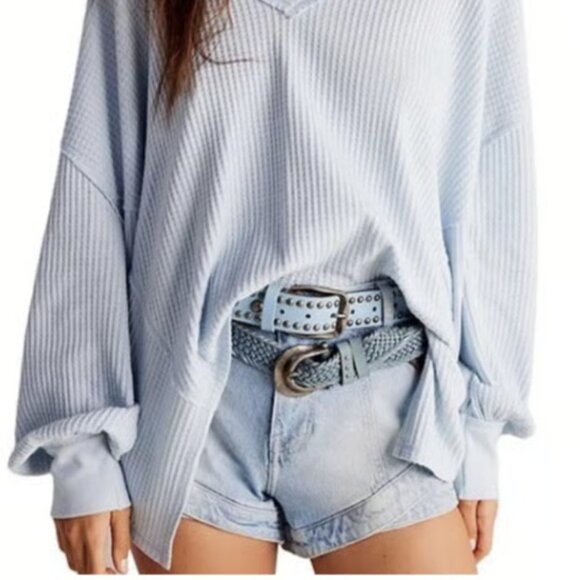 Free People Coraline Thermal Oversize 'Boho Chic' long sleeve - Picture 2 of 10